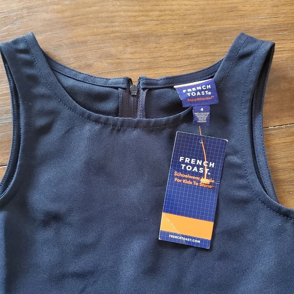 French Toast Girls School Uniform Navy Sleeveless Dress. New Size 4t